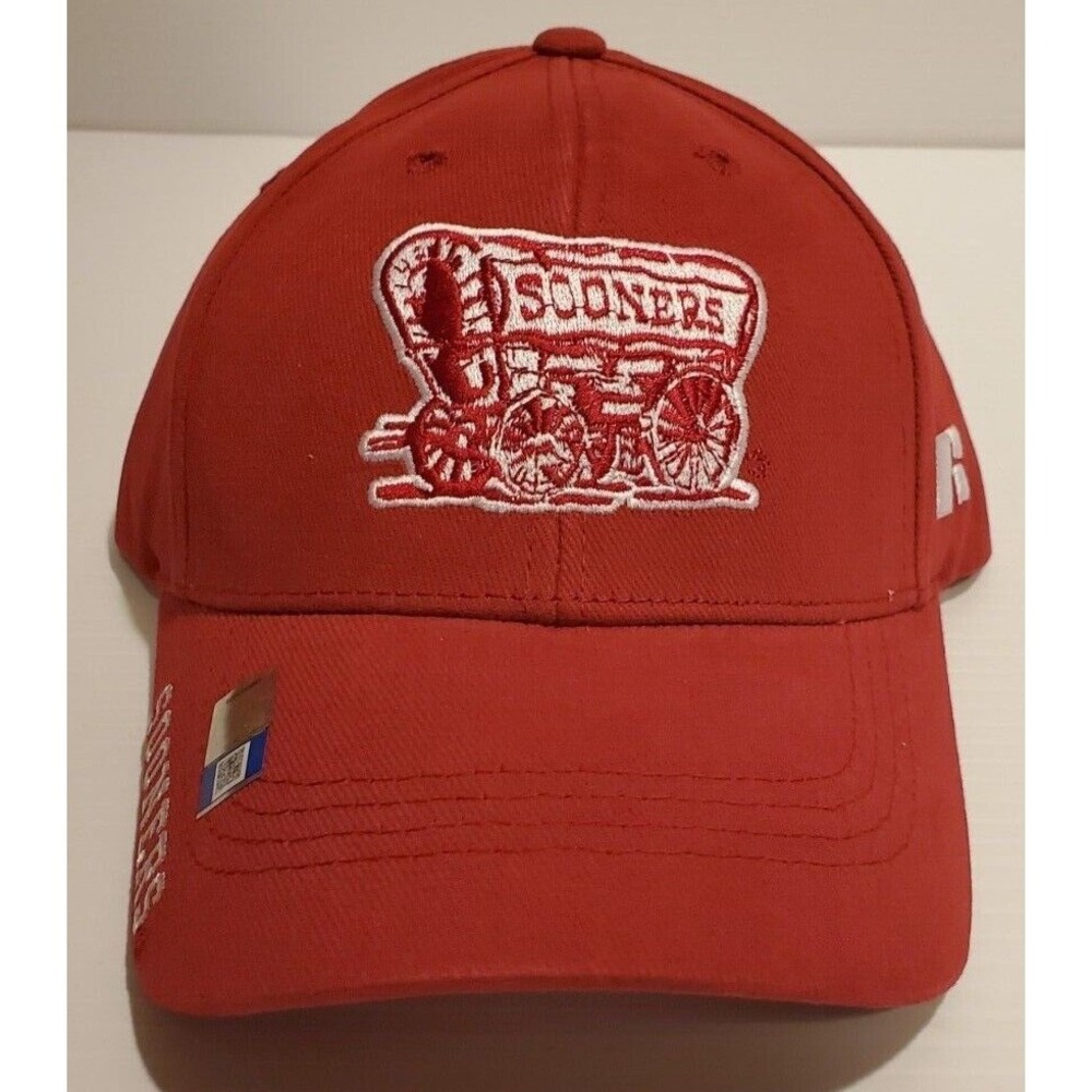New Mens Russell Crimson Red Oklahoma Sooners Endless Adjustable Hat/Cap - OSFA - Picture 1 of 5